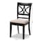 Baxton Studio Clarke Sand Upholstered and Espresso Wood 4-Piece Dining Chair Set 166-10760 - alternate 6